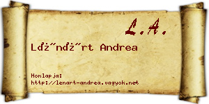 Lénárt Andrea névjegykártya