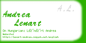 andrea lenart business card